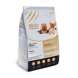 BLITZ ADULT MINI&TOY-Полнорационный сухой корм для взрослых собак миниатюрных и мелких пород